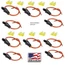 (10 PC) 12 GAUGE ATC FUSE HOLDER IN-LINE WITH (10 PC) 20 AMP FUSE Made in USA 