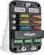 Nilight 6 Way Fuse Relay Block with Acc Control Negative Bus 12V Blade Holder AT