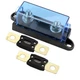 VOZINMOST 1 Way MEGA/AMG Fuse Holder 100A, Bolt Down M8 Black 