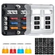 6-Way Marine Fuse Block Waterproof 12V with LED Indicator for Automotive Boat