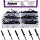 120Pcs 6 Different Sizes Black Nylon Universal Pop Rivet  Rivet Assortment Kit