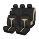 Car Seat Covers Full Set, Breathable Washable Vehicle Front & Rear Seat Beige