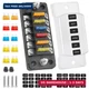 ELECTOP 6 Way Fuse Block Blade Fuse Box with Negative Bus, 6 Circuit Fuse Holder