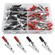 100 Pcs Metal Alligator Clips Electrical Test Clamps With Plastic Hands Red Blac