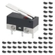 50 PCS Micro Switch, AC 1A 125V, 3 Pin, SPDT, Long Hinge Lever, Limit, Snap