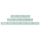 3 Straight Rulers 6/8/12 Inch (15/20/30cm) by Meters Aluminum Green