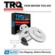 TRQ Brake Rotor Drilled Slotted Coated Premium Posi Ceramic Pad for Toyota