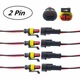 5 Sets 2-Pin Waterproof Auto Wire Harness Male/Female Electrical Connector Plug