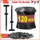 120 PCS Nylon Universal Cable Tie Buckle Heavy Duty Self-Locking Zip Ties Holder