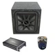 Kicker 45L7R124 12" Square Sealed Sub Box Enclosure W/CX1200.1 Amp & 4GA Amp Kit