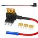Nilight 2 Pack Micro 3 Fuse Tap Add-a-Circuit Blade Style Expandable Circuit Tap