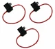 16 Gauge ATC ATO In-Line Fuse Holder Wire Copper 12V Blade Waterproof 3 Pack