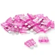 (25Pcs) 3 Amp Standard Car Fuses, 3A Automotive Fuse(ATO/ATC), Blade Pink 