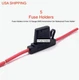 5 Fuse Holders In-line 10 Gauge AWG Car Waterproof ATC/ATO Blade Fuse Holder