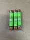 LOT OF 3 Bussmann FRS-R-40 Fusetron Dual Element Time-Delay Fuse 600V 40 Amp