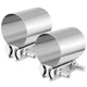 GaRhomxy 2.5 "Exhaust Clamp 304 Stainless Steel Heavy-Duty Lap 2PC, Inch 