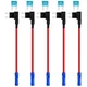 MuHize Mini Add-a-Circuit Fuse Tap 12V - 5 Pack Blade Fuse Holder w/ 15A Mini...
