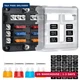 6-Way Marine Fuse Block,Waterproof 12v Fuse Block with LED Indicator for 12V/24V
