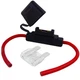 Gaoekoius 8 AWG Waterproof Heavy-Duty Maxi Inline Fuse Holder with 80A red 