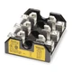 BUSSMANN T60030-3CR Fuse Block,0 to 30A,T,3 Pole 1CP58