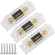Hamolar 3 Pack Car 30 AMP ANL Fuse Holder Kit + 30A Fuses 0/2/4/8 Gauge AWG F...