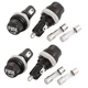 uxcell a15071500ux0372 Screw Cap Panel Mounted Fuse Holder Socket w Fuses 5x20mm