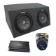 Car Stereo Hatchback Sealed Dual 10" Kicker CompR CWR10 Sub Box CX1200.1 Amp