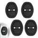 4PCS Silicone Car Door Latch Covers, Car Door Lock Protector, 4 PCS Black
