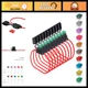 14 Gauge In-Line Fuse Holder ATC/ATO with 50 Standard Car Fuses 1A-30A, 10 Pack