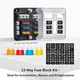 6-Way Marine Fuse Block,Waterproof 12v Fuse Block with LED Indicator for 12V/24V