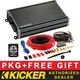 KICKER CXA1200.1 CAR AUDIO SUBWOOFER CLASS D 1CH/MONO AMPLIFIER + 4AWG AMP KIT
