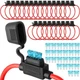 Shimeyao 24 Pcs Inline Fuse Holder Waterproof Automotive 14 Awg with 15 A 