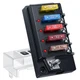 EXTRACTME 12V Fuse Block, 4 Circuit 12 Volt Blade Box Kit 4 Way, Black 