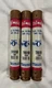Lot of 3 Ferraz Shawmut TRS20R Tri-onic smart spot Dual Element Time Delay Fuse.