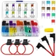 MuHize Mini ATM Fuse Tap Kit with 16 AWG Wiring - 120 Pcs 5A to 30A Fuses for...