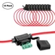 10 Pack 14 Gauge In-line ATC/ATO Fuse Holder 30 AMP Blade Fuse Cover 12V