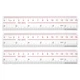 3 clear plastic rulers 15/20/30cm for measuring metric and inches