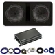 Kicker 48DCWR122 12" CompR Enclosure w/ CXA1200.1 Amp & Install Kit