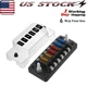Blade Fuse Block Universal 12V Fuse Box Kit with Cover for Car Boat Marine RV