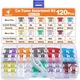 JOREST 120Pcs Micro Fuses, Low Profile Mini Fuse Kit, Fuses colorful 