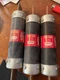 (3) Bussmann FRS-125 fuse, 125A, class K9, time delay, Fusetron (BS-940)