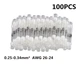 100pcs Solder Seal Heat Shrink Wire Butt Connectors Terminal 26-24AWG Waterproof