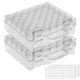 Bead Organizer, The outer box: 16 x 14 x 5.3cm (2 Pack), Transparent 