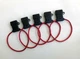 5PCS 12 GA. WATERPROOF IN-LINE ATC FUSE HOLDER 100% OFC COPPER CLEAR JACKET WIRE