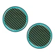 Dogary 2 PCS Car Cup Coaster, Non-Slip Luminous Cover Carbon Fiber Black