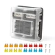 6-Way Car Marine Waterproof Fuse Box Block Holder with LED Indicator For 12V/24V