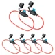 6 Pack Inline Fuse Holder - 14AWG Gauge Wire Pigtail Mini Blade Fuse Holder with