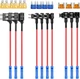 Nilight - 50040R 12V Car Add-A-Circuit Fuse Adapter with Standard and Mini TAP P