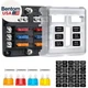6-Way Marine Fuse Block,Waterproof 12V Fuse Block with LED Indicator for 12V/24V