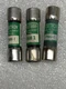 (LOT OF 3) COOPER BUSSMANN FNM-1&nbsp; FUSETRON DUAL ELEMENT FUSES TESTED